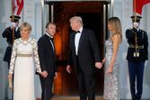 Donald Trump, Emmanuel Macron, Brigitte Macron, Melania Trump 