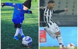 Golo de trivela de Ricardo, filho de Quaresma