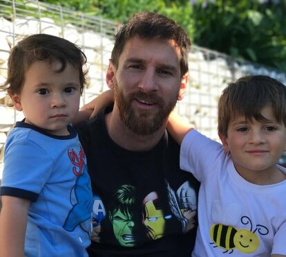 As imagens mais fofas dos filhos de Messi