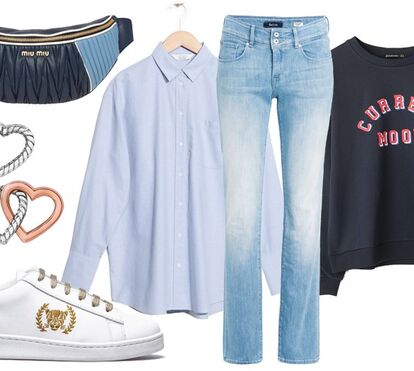 Casual em tons de azul