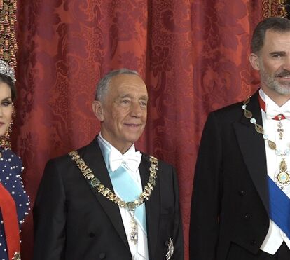 Último encontro real como Presidente! Marcelo Rebelo de Sousa recebido com honras militares por Letizia e Felipe de Espanha