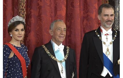 Letizia, marcelo rebelo de sousa e felipe VI