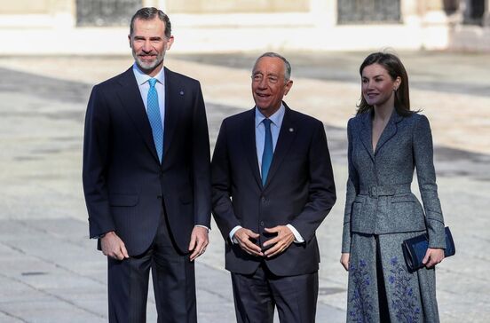 Marcelo Rebelo de Sousa, Felipe, Letizia, Reis de Espanha  