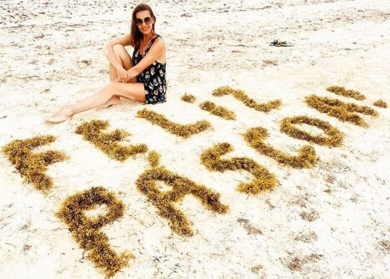 Catarina Furtado na praia 