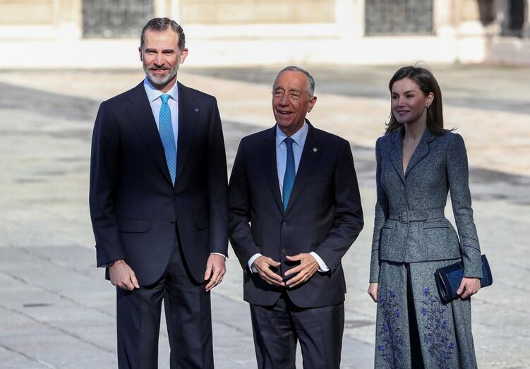 Marcelo Rebelo de Sousa, Felipe, Letizia, Reis de Espanha  