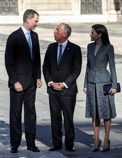 Marcelo Rebelo de Sousa, Felipe, Letizia, Reis de Espanha  