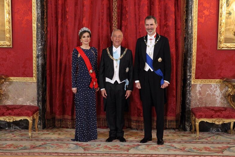 Letizia, marcelo rebelo de sousa e felipe VI