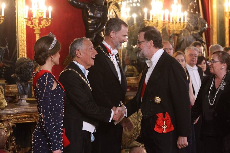 Letizia, marcelo rebelo de sousa e felipe VI