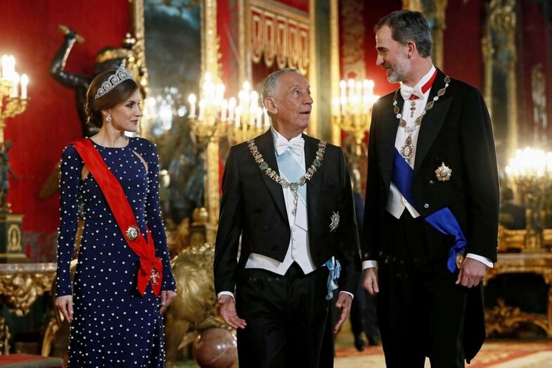 Letizia, marcelo rebelo de sousa e felipe VI