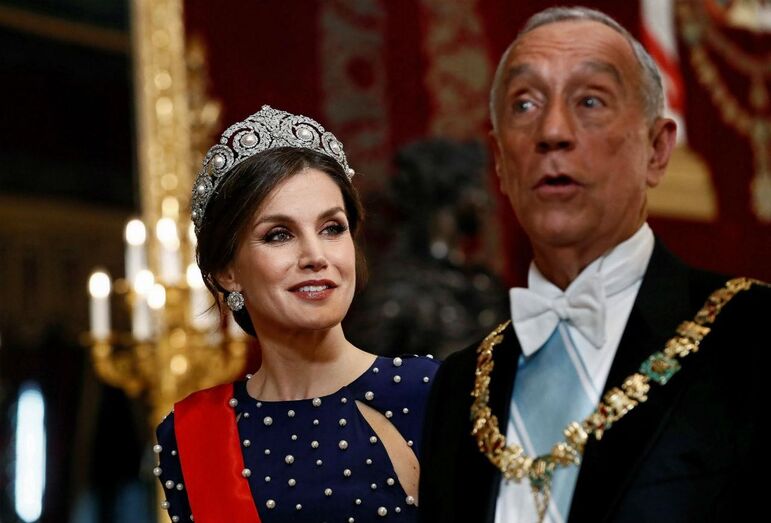 Letizia, marcelo rebelo de sousa e felipe VI