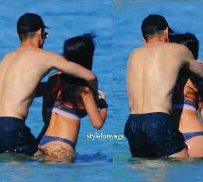 Cristiano Ronaldo e Georgina apaixonados na praia