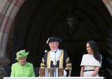 Meghan Markl e Isabel II de Inglaterra 
