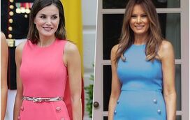 Não havia necessidade. Letizia usou vestido que Melania havia usado no passado