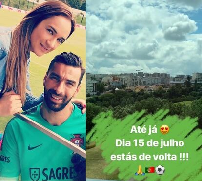 Vera Ribeiro emocionada na partida do marido Rui Patrício... rumo à Rússia
