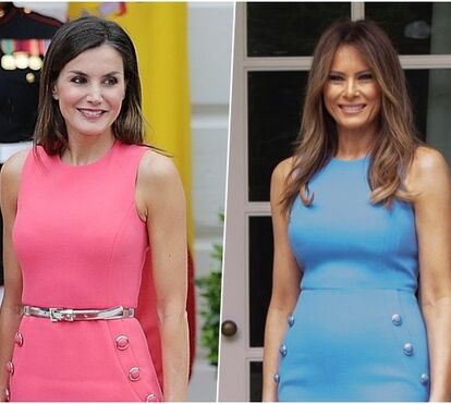 Não havia necessidade. Letizia usou vestido que Melania havia usado no passado