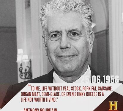 Anthony Bourdain faria 62 anos. São muitas as mensagens ao chef rebelde que se suicidou no quarto de hotel