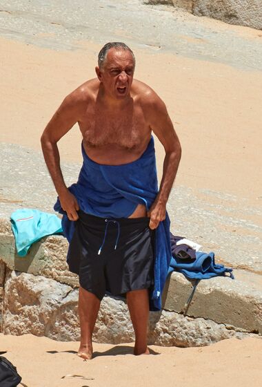 Presidente, Marcelo Rebelo de Sousa, calções, praia, cascais, presidente da república
