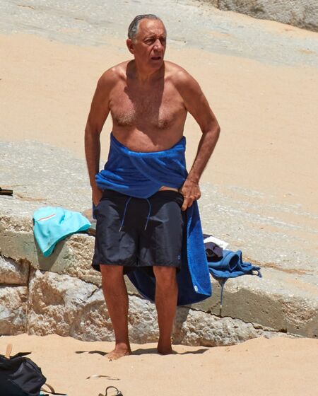 Presidente, Marcelo Rebelo de Sousa, calções, praia, cascais, presidente da república