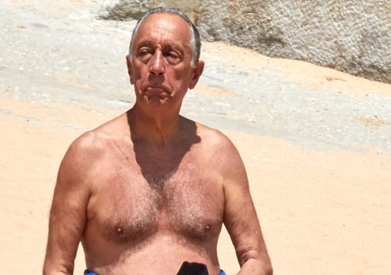 Presidente, Marcelo Rebelo de Sousa, calções, praia, cascais, presidente da república