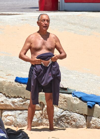 Presidente, Marcelo Rebelo de Sousa, calções, praia, cascais, presidente da república