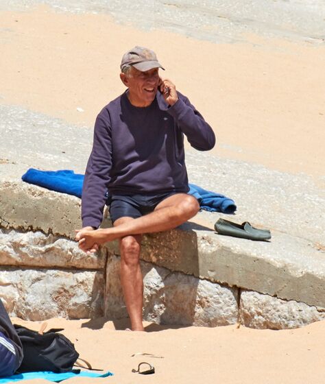 Presidente, Marcelo Rebelo de Sousa, calções, praia, cascais, presidente da república