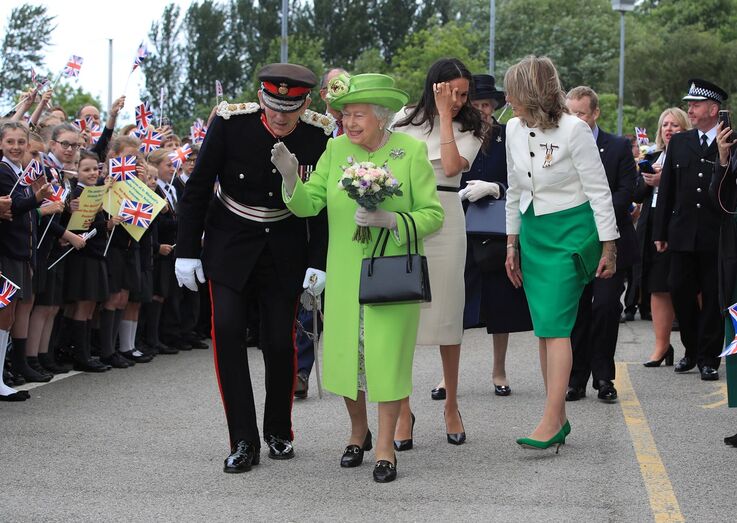 Meghan Markl e Isabel II de Inglaterra 