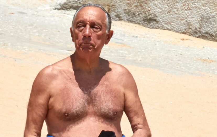 Presidente, Marcelo Rebelo de Sousa, calções, praia, cascais, presidente da república