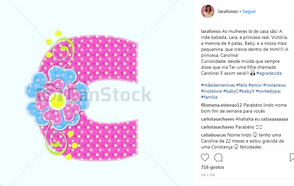 Lara Afonso, segunda filha