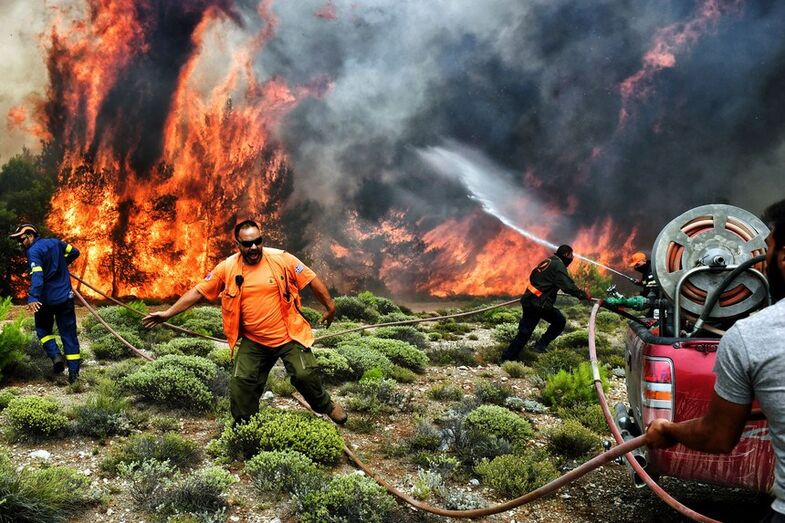 Grécia, fogo, incêndio, tragédia