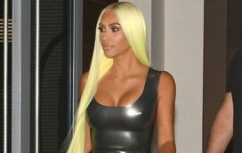 Tendência flúor! Começa no cabelo e segue para as roupas: Kim Kardashian já aderiu