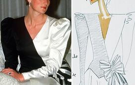 Divulgados croquis dos vestidos da visita de Diana à Arábia Saudita... e inclui uma burka!