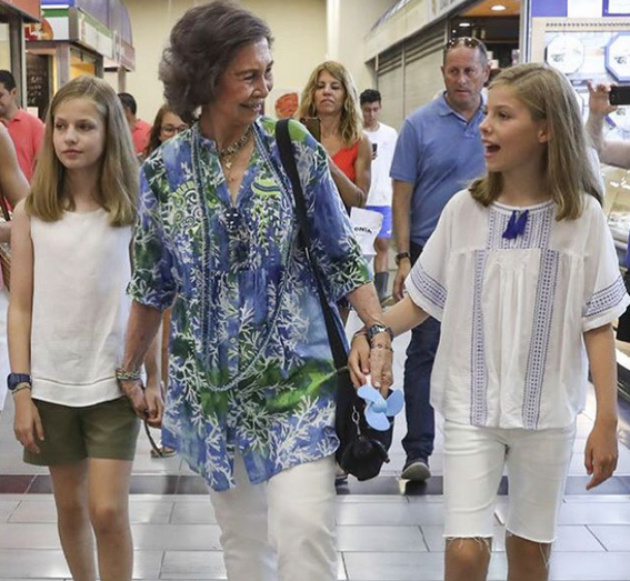 letizia, sofia, filhas, maiorca