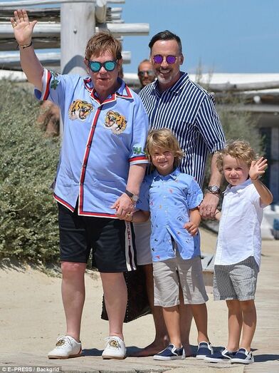 elton john, filhos