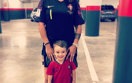 As imagens mais adoráveis do filho de 2 anos de Rui Patrício a ver o pai a jogar pela Seleção