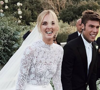 A emoção de Chiara Ferragni durante a cerimónia de casamento