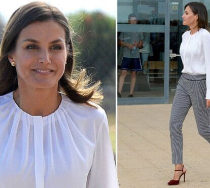 Letizia arrasa com conjunto super 'chic' de Hugo Boss