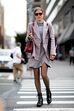 Street Style blazer xadrez