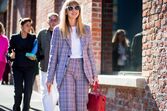 Street Style blazer xadrez