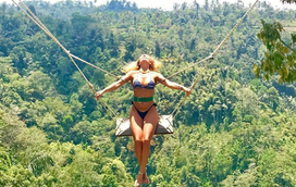 Bárbara Norton de Matos de férias em Bali, na Indonésia