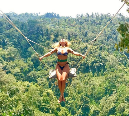 Bárbara Norton de Matos de férias em Bali, na Indonésia