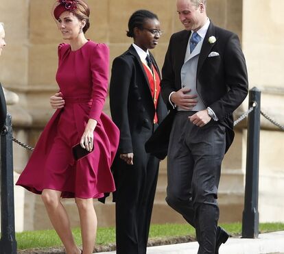 A família real britânica no casamento da princesa Eugenie