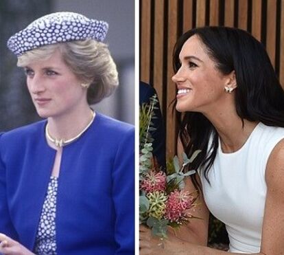 Meghan Markle usa brincos da princesa Diana na Austrália