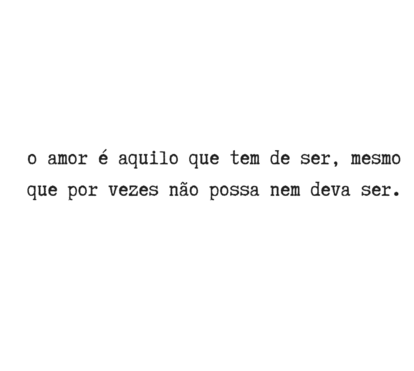 O Amor é...