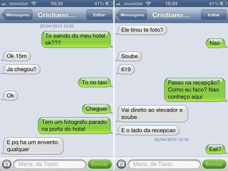 Andressa Urach, Cristiano Ronaldo