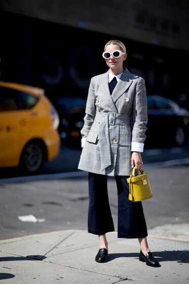 Street Style blazer xadrez