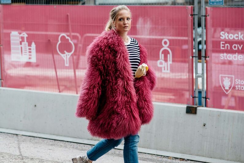 Street Style faux fur