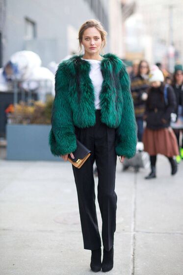 Street Style faux fur