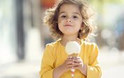 criança, gelado, menina, rapariga, verão, doce