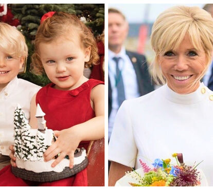 Mais fofo não há! Gémeos do Mónaco beberam chá com Brigitte Macron no palácio do Eliseu
