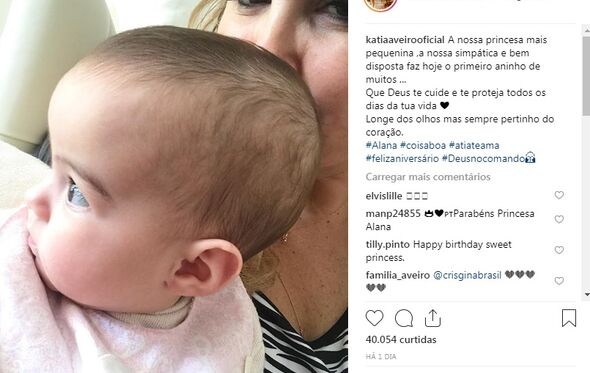 Katia Aveiro, Alana Martina, aniversário